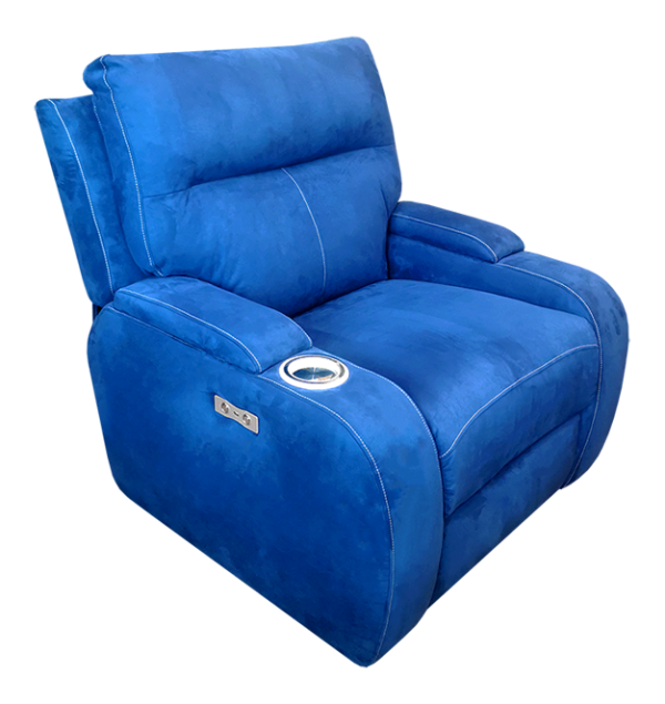 Кресло реклайнер синее